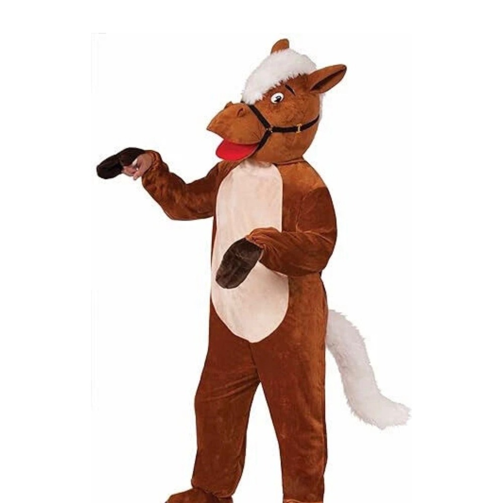 Henry the Horse Plush Mascot Costume Brown Standard Size Halloween Derby
